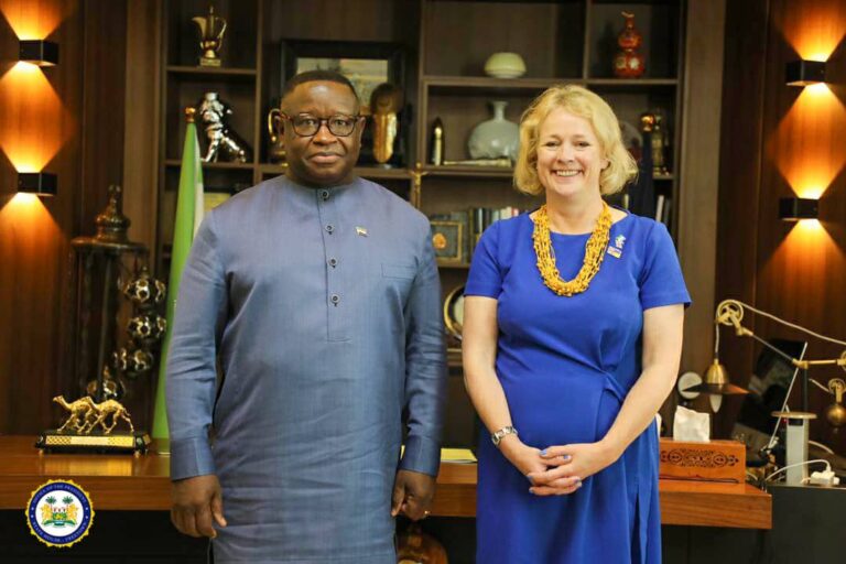 UK Minister for Africa Pays Courtesy Call on Sierra Leone’s President Julius Maada Bio, Praises Him for Development in the Country