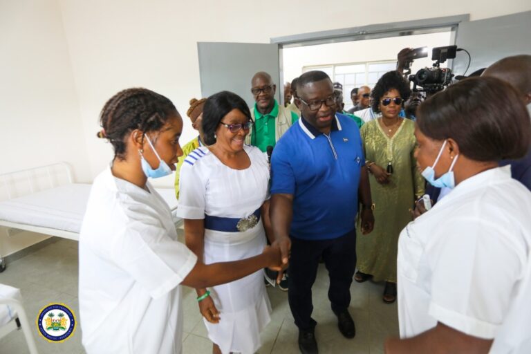 Sierra Leone’s President Julius Maada Bio Commissions Two Upgraded Basic Emergency Obstetric and Newborn Care Facilities in Falaba, Says People Deserve Better Healthcare Service Delivery