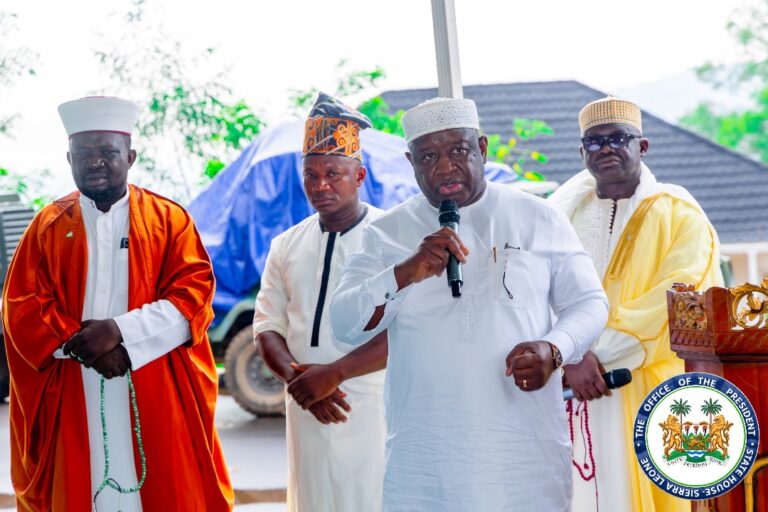 Sierra Leone’s President Julius Maada Bio Joins Muslims In Observing Eid-Ul-Adha, Reaffirms Commitment To Peace, Transparency, And Service