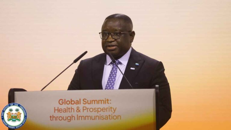 Sierra Leone’s President Julius Maada Bio Champions Health Equity Through Immunisation At GAVI Global Summit