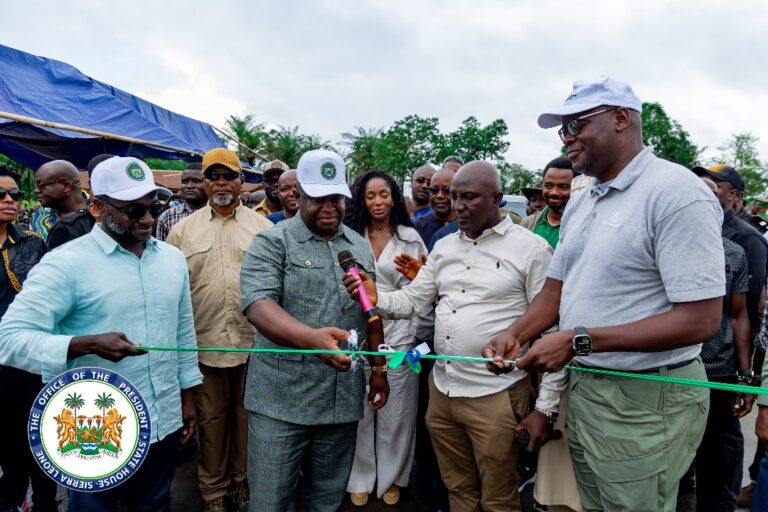Sierra Leone’s President Julius Maada Bio Commissions The Mattru-Senehun Bridge, Praises World Bank For Continued Support To National Development