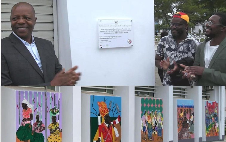 Primeiro-ministro inaugura novas pinturas na Praça da Independência em alusão aos 50 anos