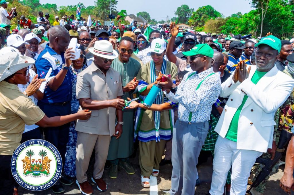 Sierra Leone’s President Julius Maada Bio Commissions Major Infrastructure Projects In Pujehun, Launches Pujehun-Gbondapi Road